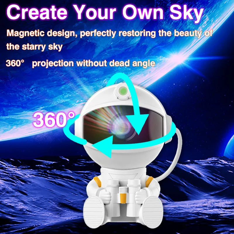 Stunning Astronaut Galaxy Projector - LED Nebula Night Light for Bedroom Decor & Perfect Gift for All Ages