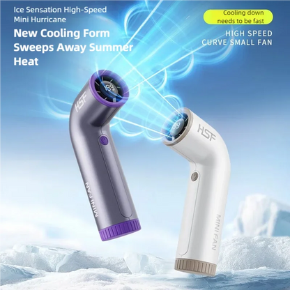 TINSOL 4000Mah Handheld Mini Fan 199 Speed Turbo Digital Display Infinitely Variable Speed Outdoor Portable Fan USB Charging