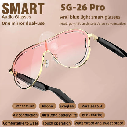 New Men'S Smart Glasses Women'S Bluetooth Sports Glasses Voice Call Control Music UV Polarized Sunglasses Driving Glasses F06 07
