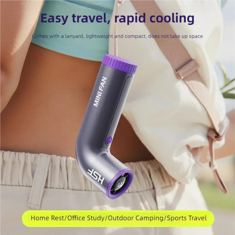 TINSOL 4000Mah Handheld Mini Fan 199 Speed Turbo Digital Display Infinitely Variable Speed Outdoor Portable Fan USB Charging