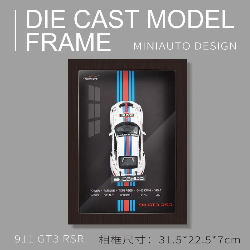 1:32 Photo Frame Version Alloy Metal Sports Car Model Simulation 3D Racing Car 