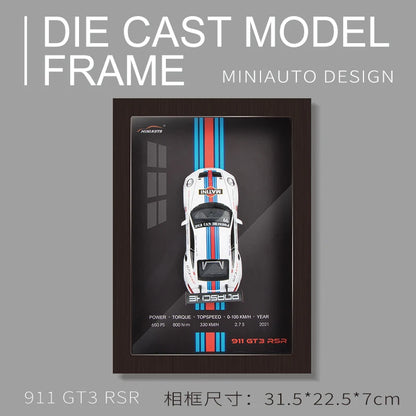 1:32 Photo Frame Version Alloy Metal Sports Car Model Simulation 3D Racing Car 