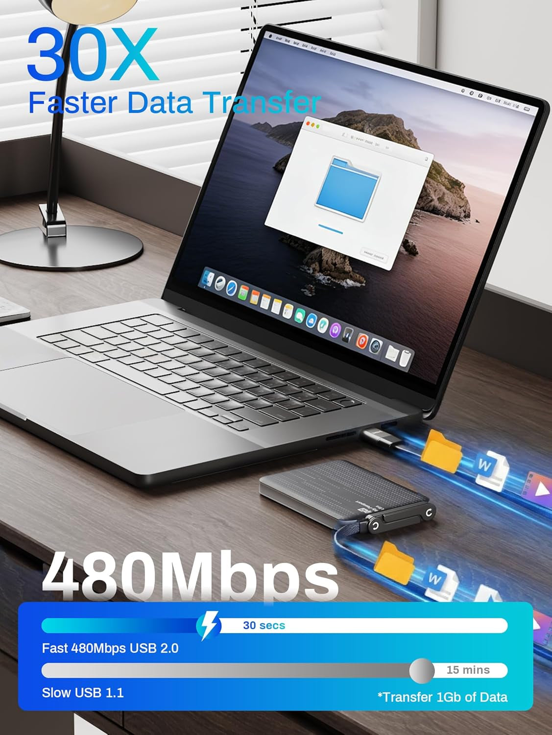 240W Ultra Fast USB C to USB C Charging Cable with Foldable T-Shaped Stand - 90 Degree Right Angle Plug - 4.9 Ft Multi-Functional Cord - Sleek Black Design