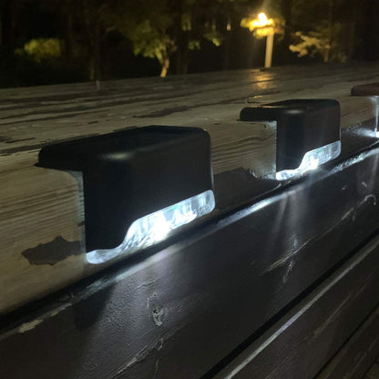 Illuminate Your Outdoors with  12-Pack Waterproof Solar Deck Lights - Perfect for Steps, Railings, Fences, and Holiday Decor (Warm White)