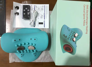 Electric Neck Cervical Traction Massager Vibration Kneading Massage Pillow Ergonomic Head Pillow