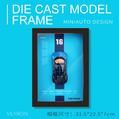 1:32 Photo Frame Version Alloy Metal Sports Car Model Simulation 3D Racing Car 