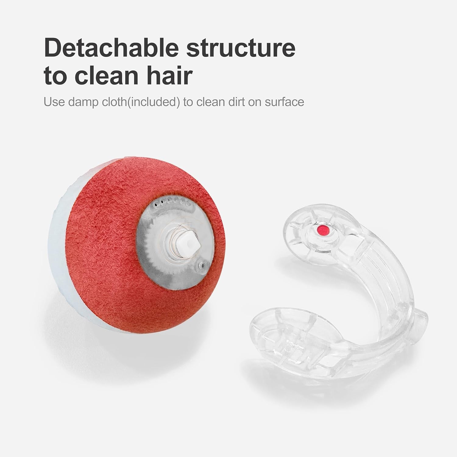 Agile Moving Cat Ball with Elastic Mesh Tail -360° Automatic Rolling- Interactive Automatic Toy for Bored Indoor Cats & Dogs